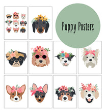 Load image into Gallery viewer, PUPPY PARTY AND POSTER COLLECTION - New puppies 2.0 flower pink