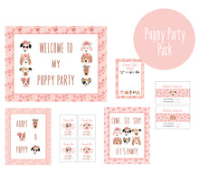 Load image into Gallery viewer, PUPPY PARTY AND POSTER COLLECTION - Original flower puppies with pink flowers
