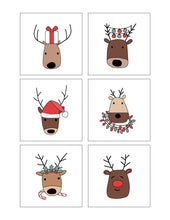Load image into Gallery viewer, Reindeer Christmas Holiday Tags and Tiny Cards
