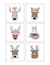 Load image into Gallery viewer, Reindeer Christmas Holiday Tags and Tiny Cards