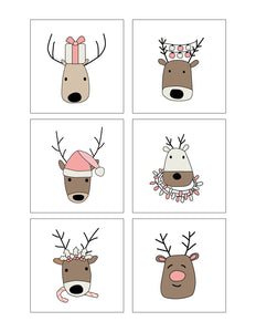 Reindeer Christmas Holiday Tags and Tiny Cards