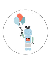 Load image into Gallery viewer, Robot Birthday Party circles