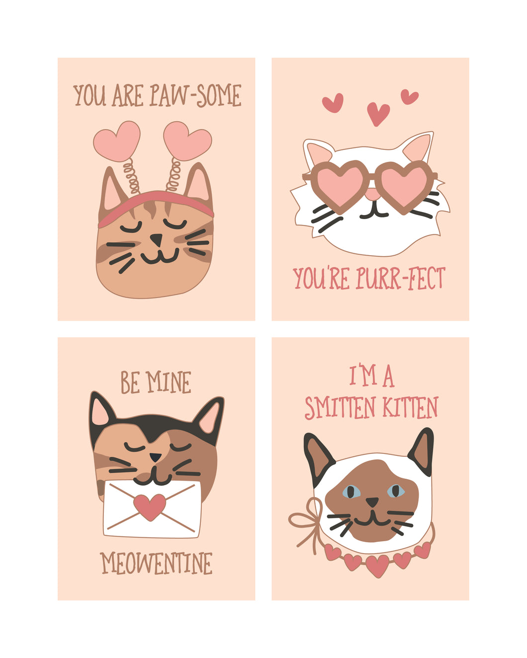 Smitten Kitten Valentine Cards